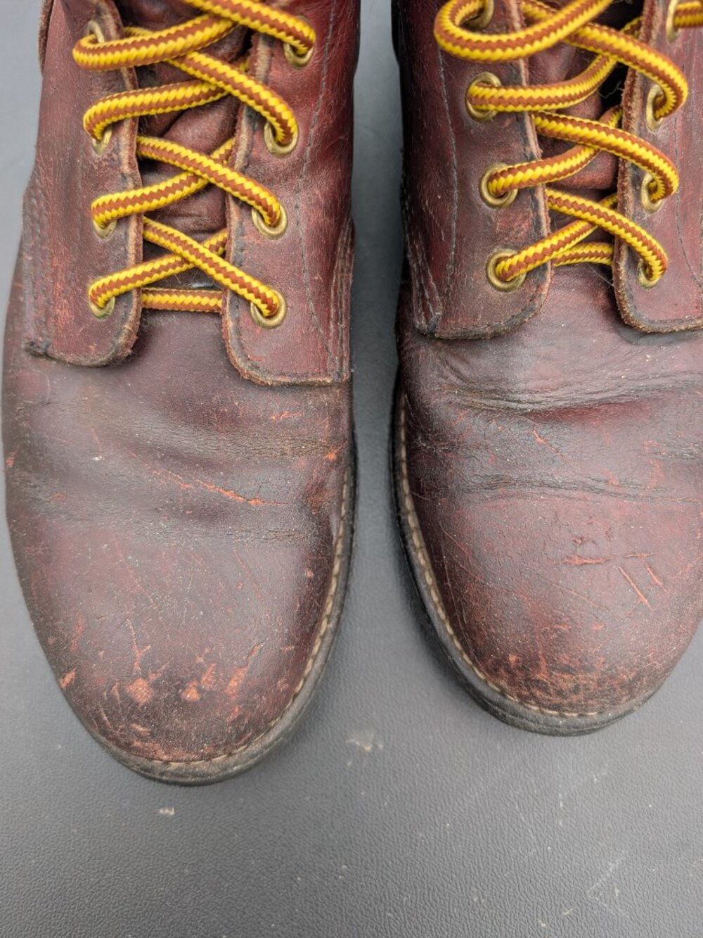 Vintage Red Wing 957 Leather Work Boots Mens Brown Lace Up Ankle Boots US9 - Picture 7 of 9